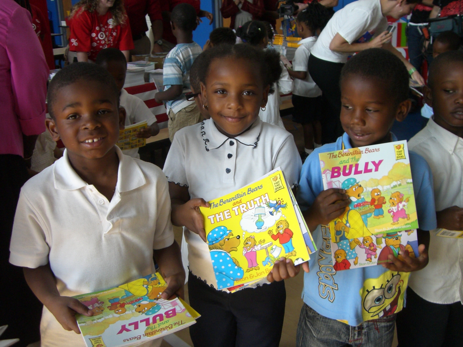 Kids with books