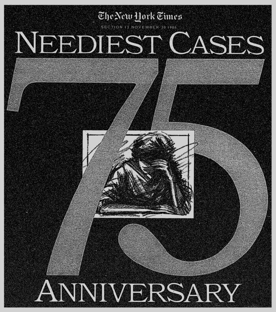 cover of ny times Neediest Cases 75th anniversary